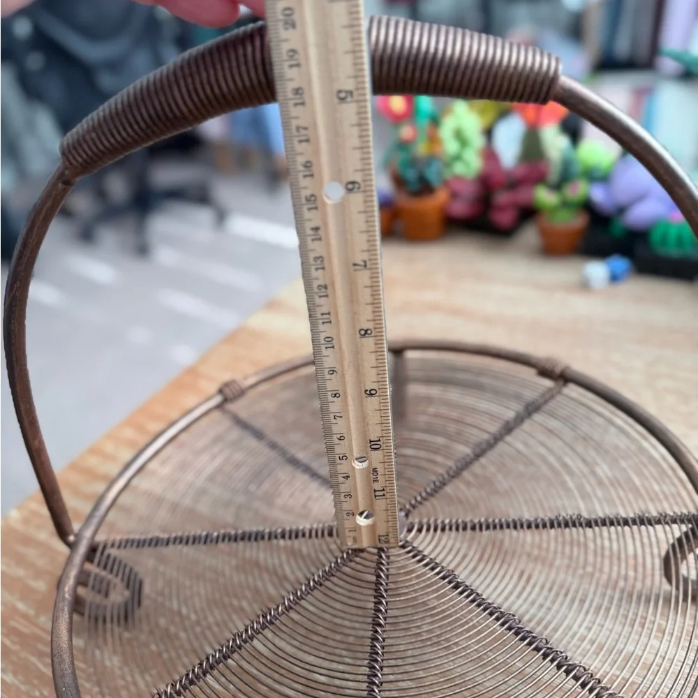 Pier 1 Imports Copper Wire Legged Tray Display Dessert Rustic